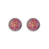 Simple Style Round Stainless Steel Gem Earrings Ear Studs