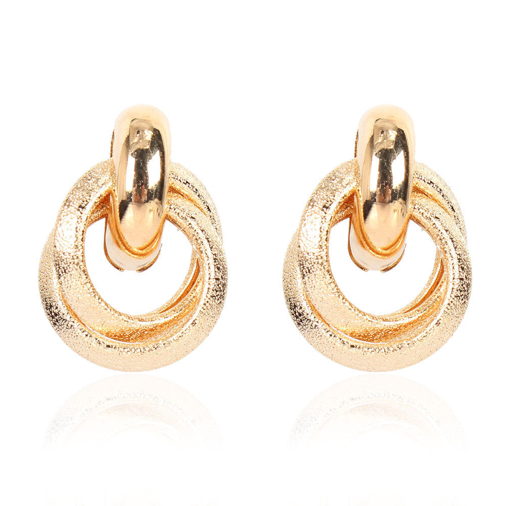 Alloy Geometric  Hollow Fashion All-match Earrings Wholesale