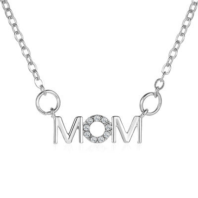 Necklace Simple English Alphabet Necklace Mother Pendant Clavicle Chain Mom Copper  Necklace Wholesale Gooddiy