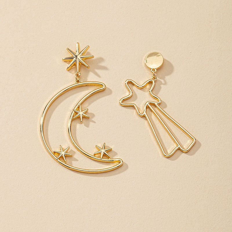 Hot Selling Popular Fashion Star And Moon Earrings Wholesale