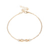 Fashion Hollow Bow Diamond Necklace Bracelet Anklet