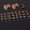 New  Creative Snake-shaped Round Ear Bone Buckle Micro-inlaid Zircon Earrings