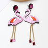 Exaggerated Acrylic Parrot Cat Avocado Tape Egg Match Jellyfish Blade Cigarette Butt Flamingo Earrings