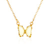 Simple Style Butterfly Artificial Crystal Alloy Plating Women's Necklace