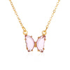 Simple Style Butterfly Artificial Crystal Alloy Plating Women's Necklace