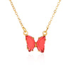 Simple Style Butterfly Artificial Crystal Alloy Plating Women's Necklace