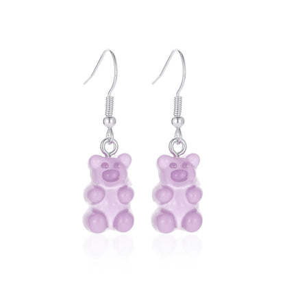 Fashion Bear Resin No Inlaid Earrings