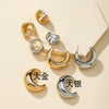 Lady Geometric Plating Alloy No Inlaid Earrings