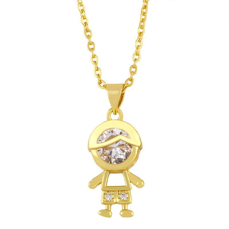 Fashion Doll 18k Gold Plated Necklace In Bulk