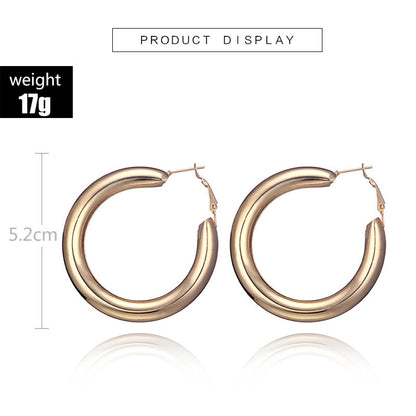 Circle Glossy Diamond Flower Leaf Earrings