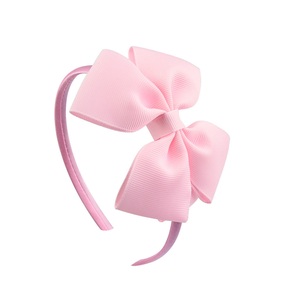 Ribbed Ribbon Children's Bowknot Headband Set