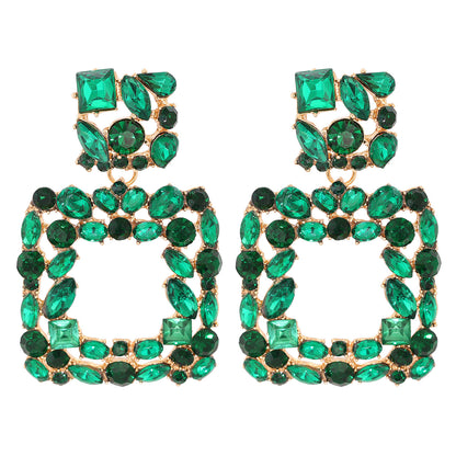 Inlaid Full Diamond Earrings