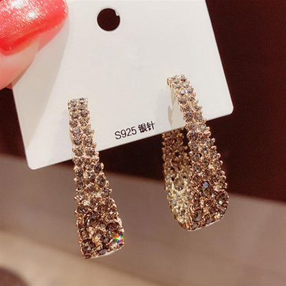 New Korean Retro Baroque Rhinestone Earrings