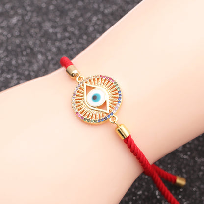 Hot-selling Copper Micro-inlaid Zircon Devil's Eye Bracelet