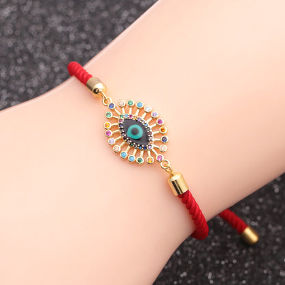 Hot-selling Copper Micro-inlaid Zircon Devil's Eye Bracelet