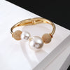 Fashion Alloy Double-layer Pearl Bracelet