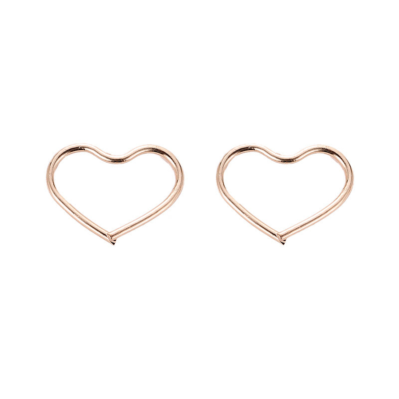 Creative Heart Line Simple Metal Ear Clips