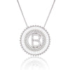 Platinum 26 English Alphabet Inlaid Zirconium Necklace