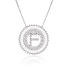 Platinum 26 English Alphabet Inlaid Zirconium Necklace