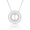 Platinum 26 English Alphabet Inlaid Zirconium Necklace