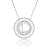 Platinum 26 English Alphabet Inlaid Zirconium Necklace