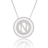 Platinum 26 English Alphabet Inlaid Zirconium Necklace