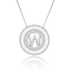 Platinum 26 English Alphabet Inlaid Zirconium Necklace