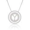 Platinum 26 English Alphabet Inlaid Zirconium Necklace