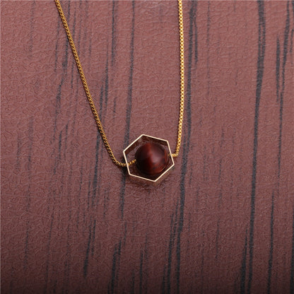 Retro Volcanic Stone Necklace