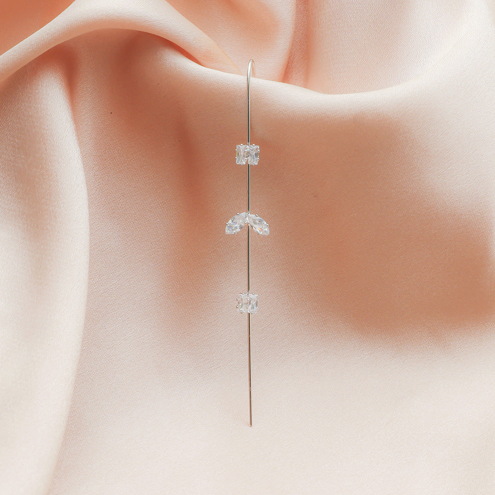 New Simple Inlaid Zircon Earrings