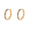 Diamond Colorful Small Circle Earrings