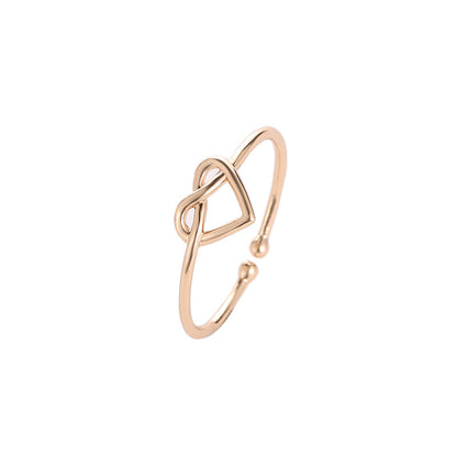 Simple Style Heart Metal No Inlaid Women's