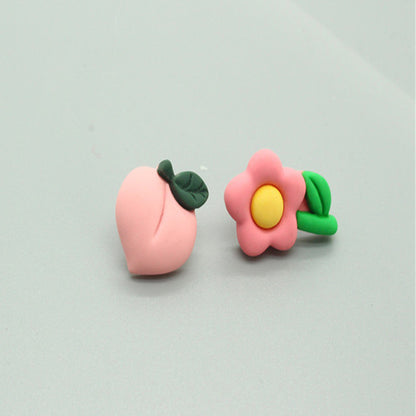 Korean Cute Asymmetrical Resin Earrings