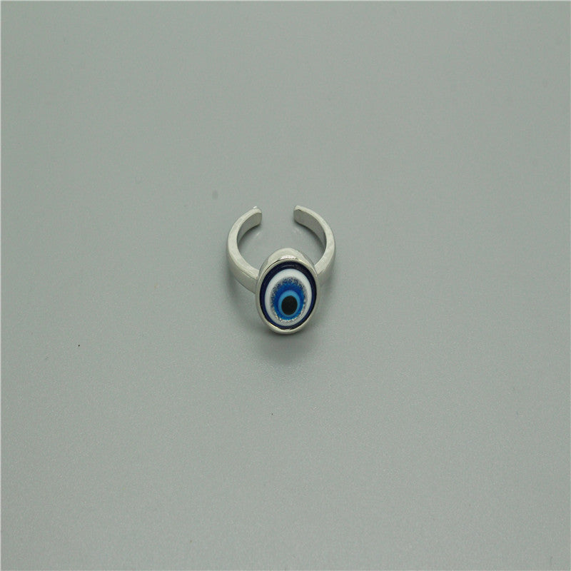 Resin Simple Blue Eye Ring