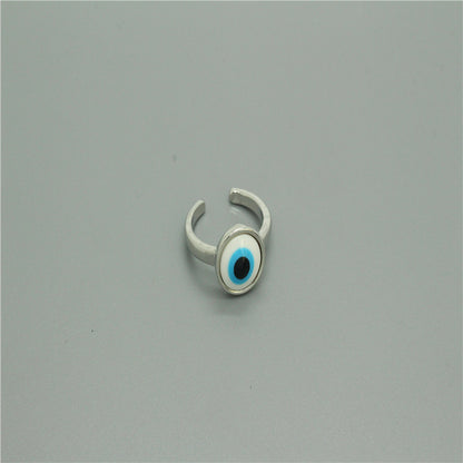 Resin Simple Blue Eye Ring