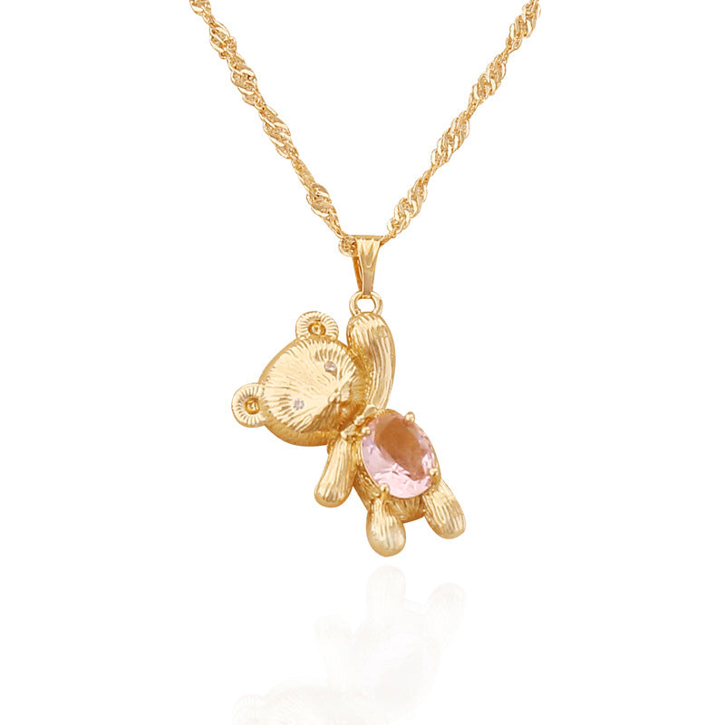 Fashion Multicolor Bear Necklace