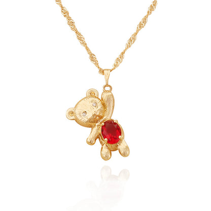 Fashion Multicolor Bear Necklace