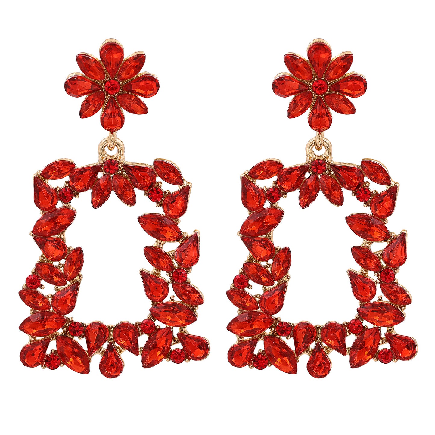 Retro Alloy Diamond Earrings Wholesale