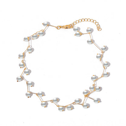 Simple Fashion Alloy Pearl Necklace