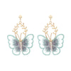 Fashion Metal Lace Butterfly Earrings Wholesale