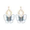 Fashion Metal Lace Butterfly Earrings Wholesale