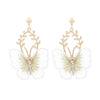 Fashion Metal Lace Butterfly Earrings Wholesale