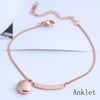 Fashion Titanium Steel Smiley Face Anklet