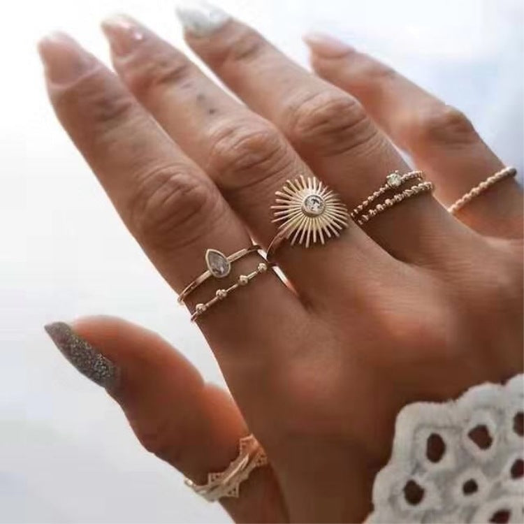 1 Set Simple Style Butterfly Metal Irregular Plating Women's Rings