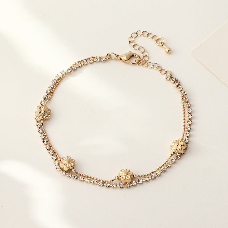 Simple Shell Starfish Diamond Anklet Wholesale