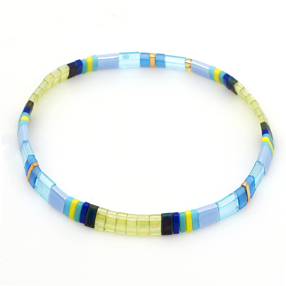 Fashion Tila Bead Woven Multi-layered Bracelet