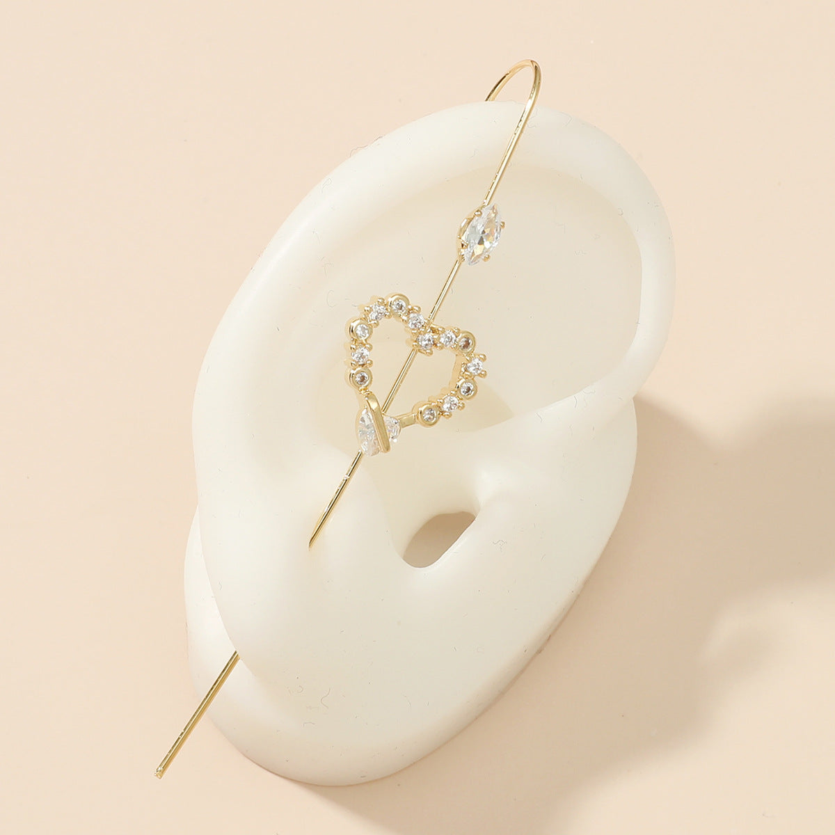 Fashion Fish Flower Zircon Ear Clip