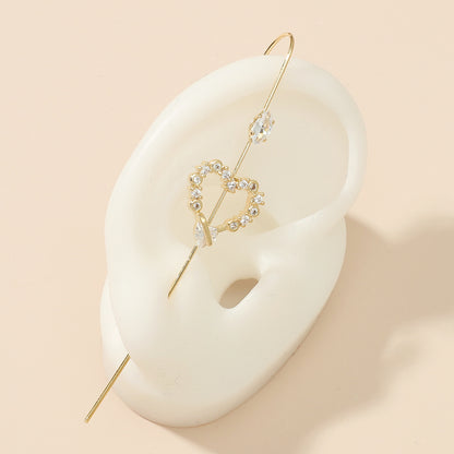 Fashion Fish Flower Zircon Ear Clip