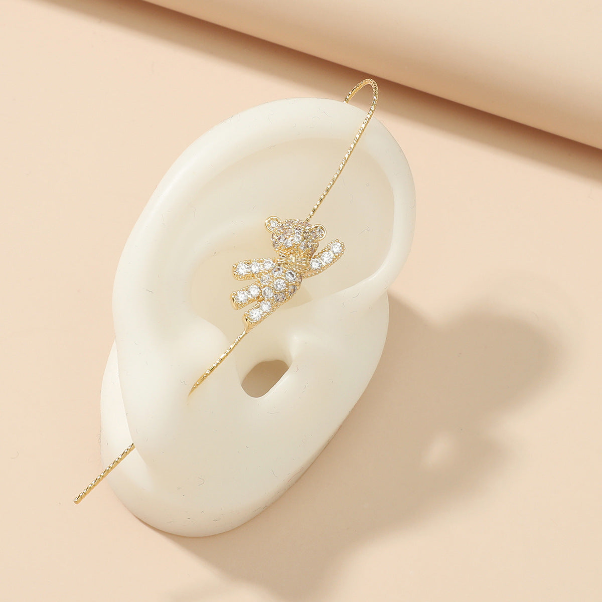 Fashion Fish Flower Zircon Ear Clip