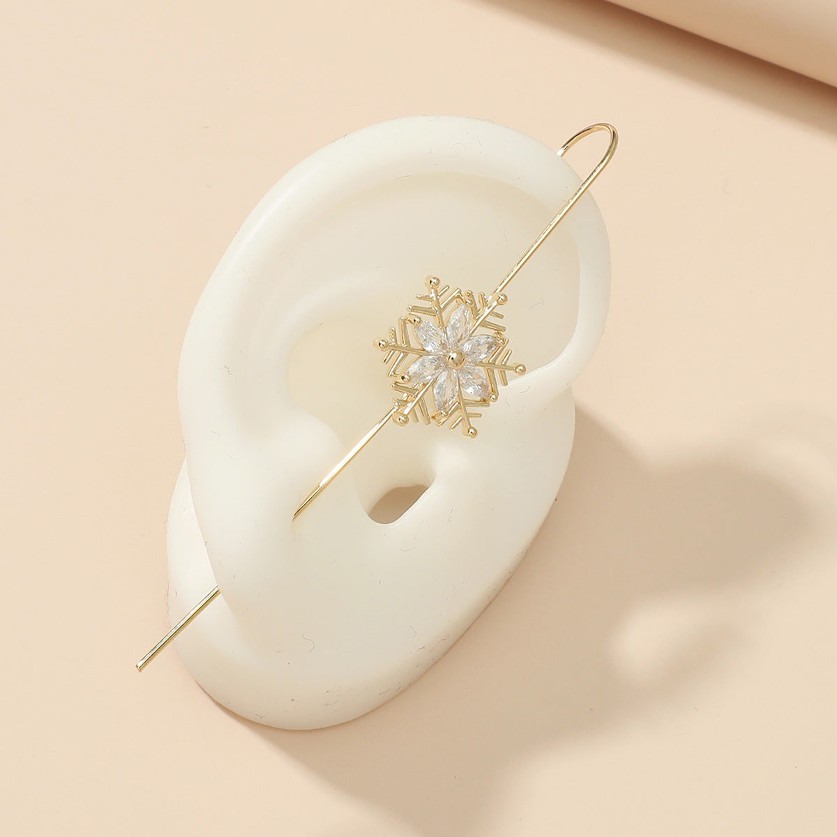 Fashion Fish Flower Zircon Ear Clip